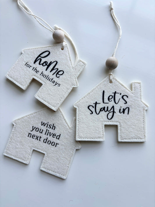 Wool Felt House Ornament