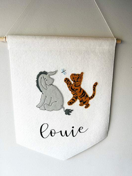 Eeyore and Tigger Nursery Felt Banner