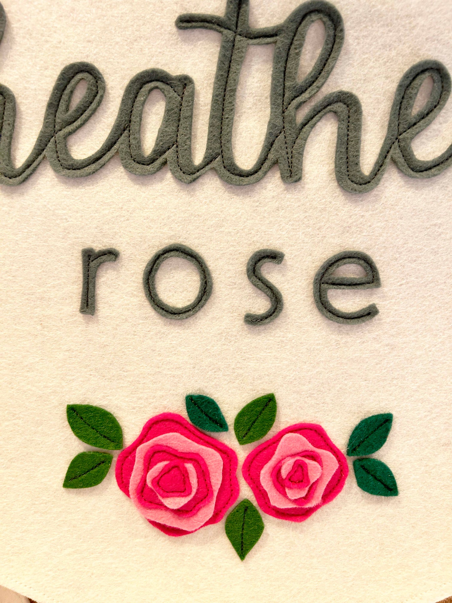 Custom Baby Name Felt Banner with Roses