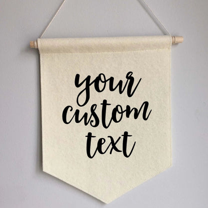 Custom Felt Banner - Personalized Wall Hanging