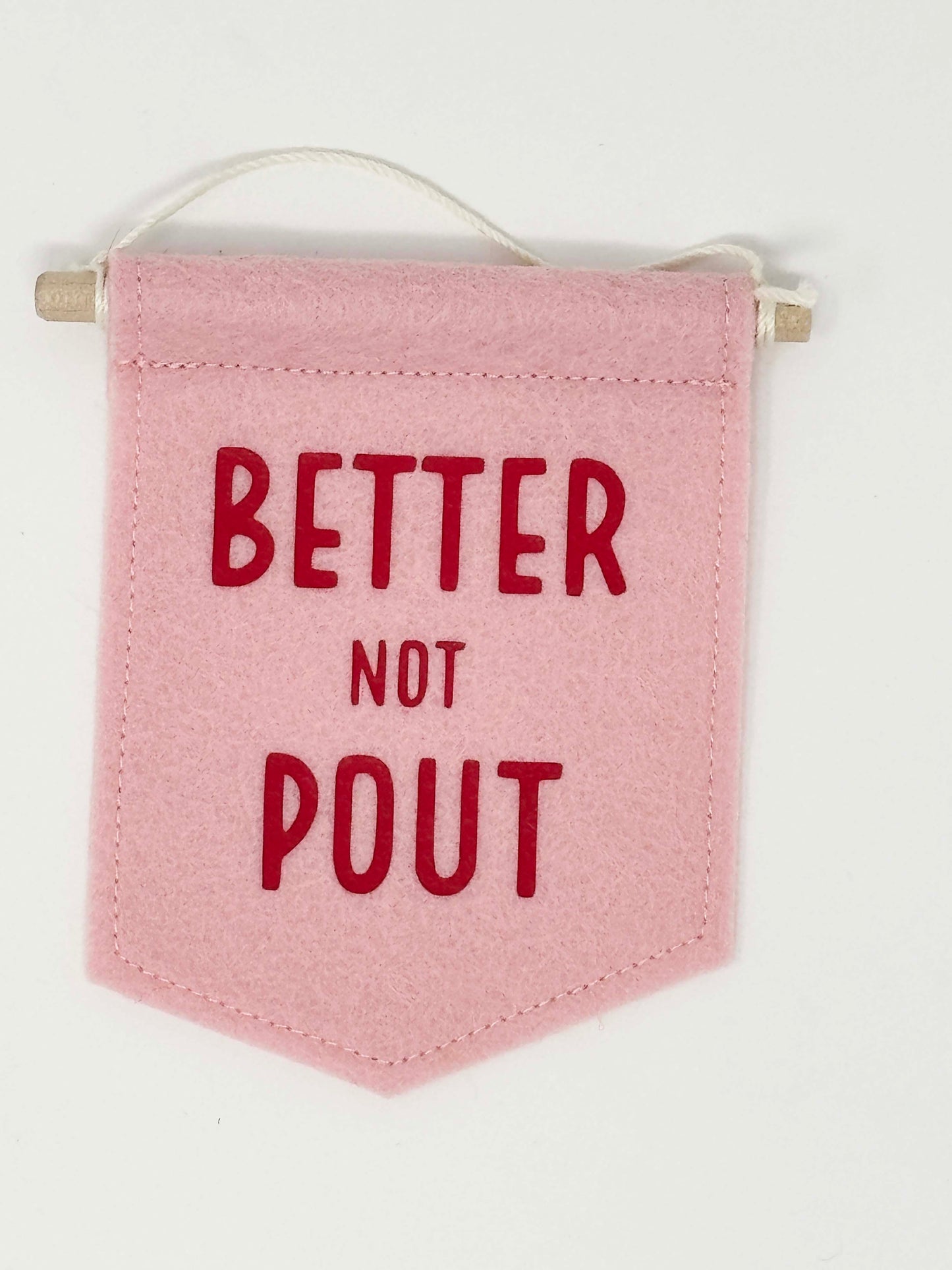 Better Not Pout - Christmas Tree Ornament Banner
