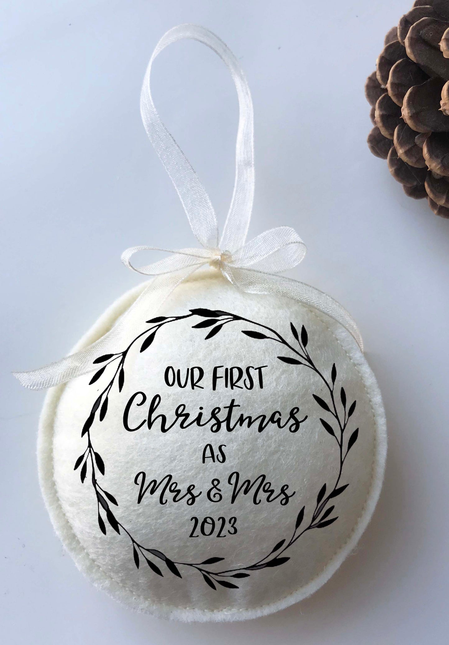 First Christmas Married Felt Ornament