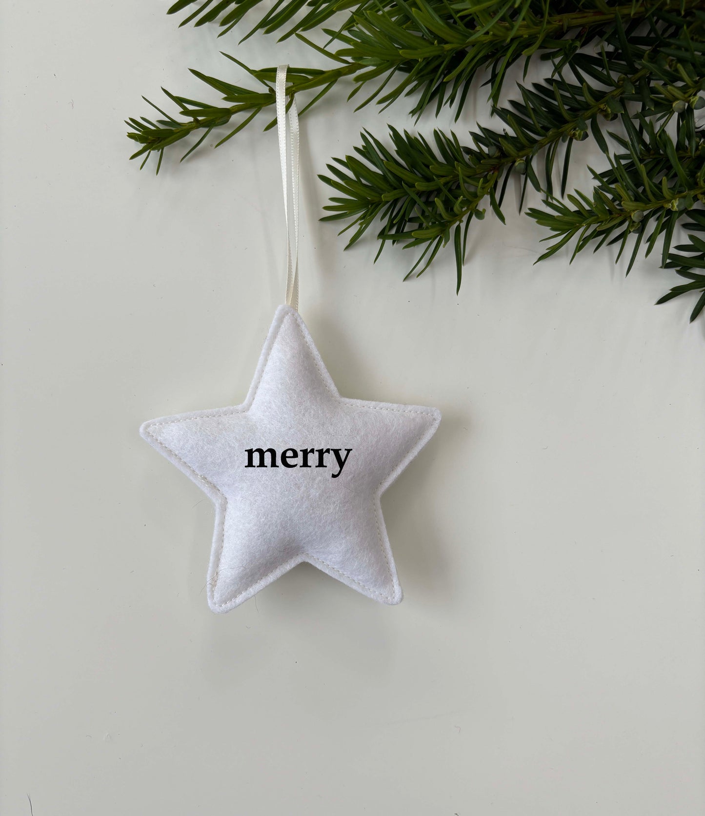 Merry Star - Felt Christmas Ornament