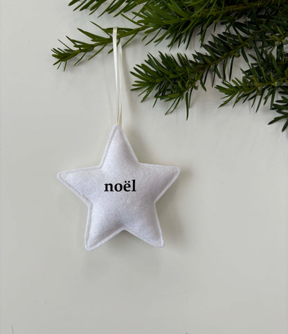 Noel Star - Felt Christmas Ornament