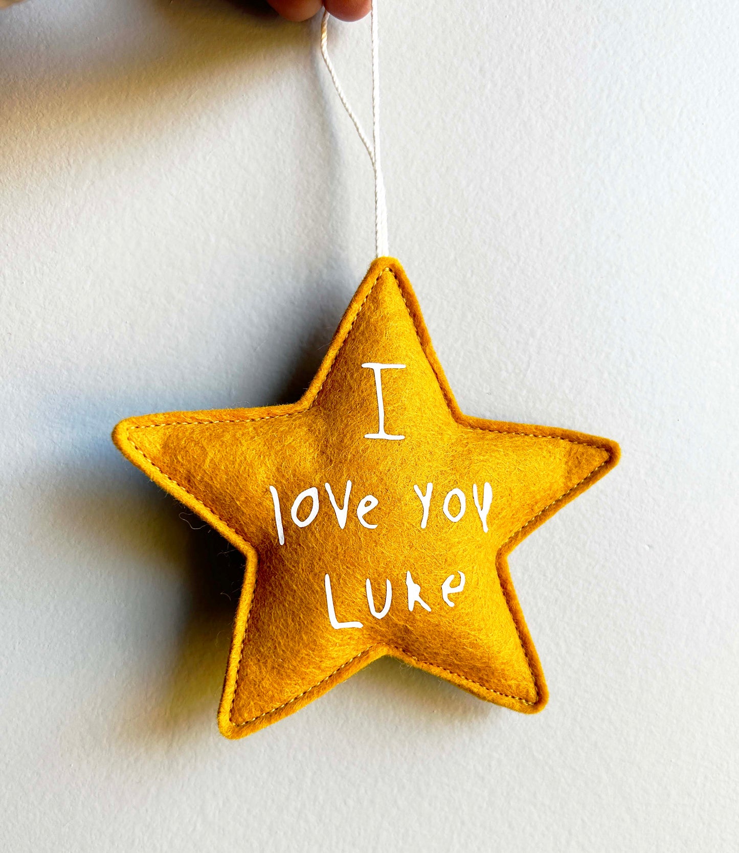 Handwriting Name Ornament - Felt Star