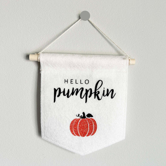 Hello Pumpkin - Felt Banner