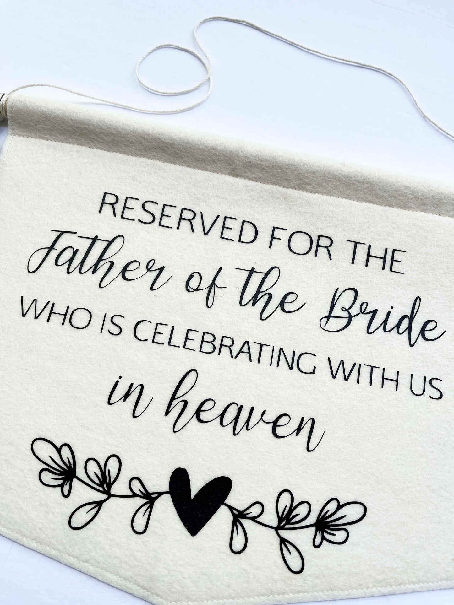 Personalized Reserved Seat Wedding Sign/Banner - Loved Ones Celebrating In Heaven