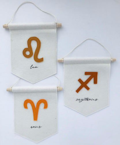 Sagittarius Felt Banner - Astrological Sign