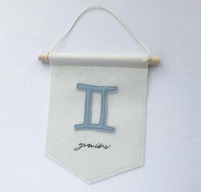 Gemini Felt Banner - Astrological Sign