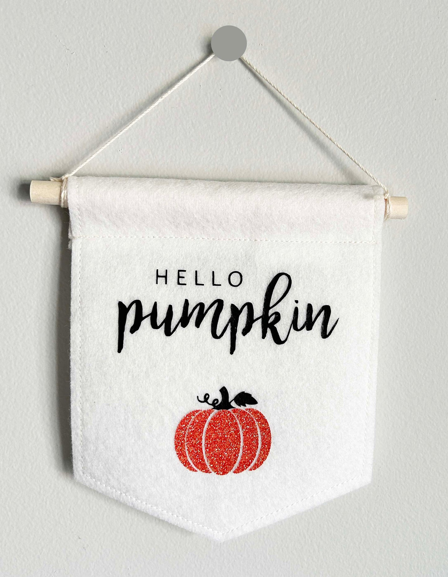 Hello Pumpkin - Felt Banner