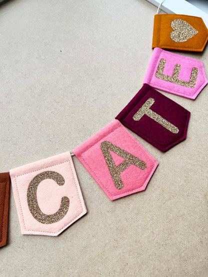 Personalized Mini Felt Garland - Kids Room Decor