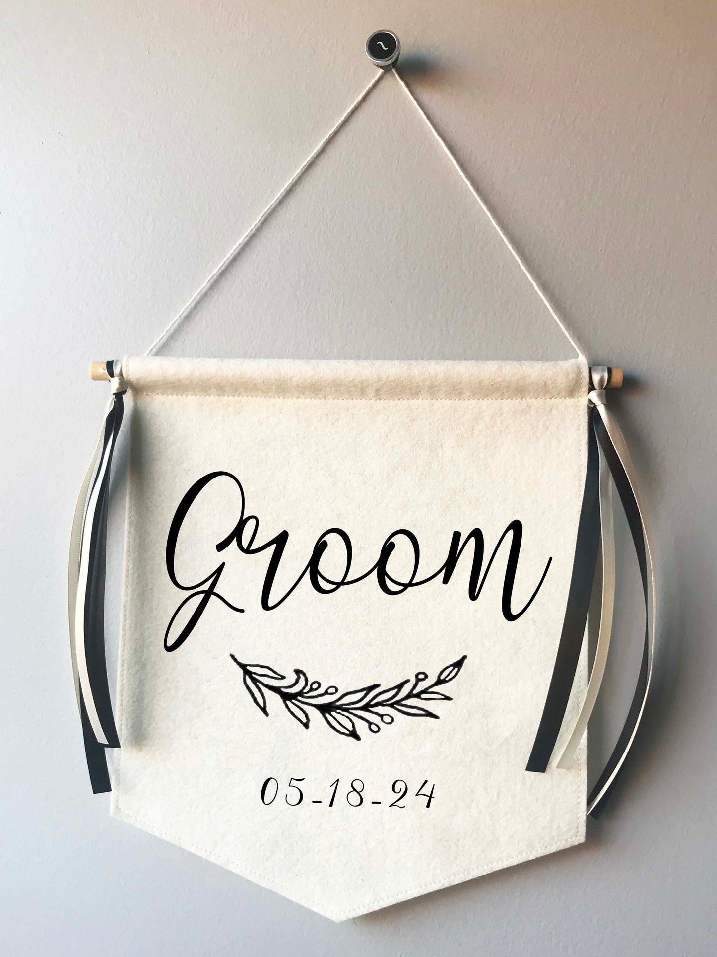 Custom Wedding Sign/Banner - Bride and Groom Chair Signs