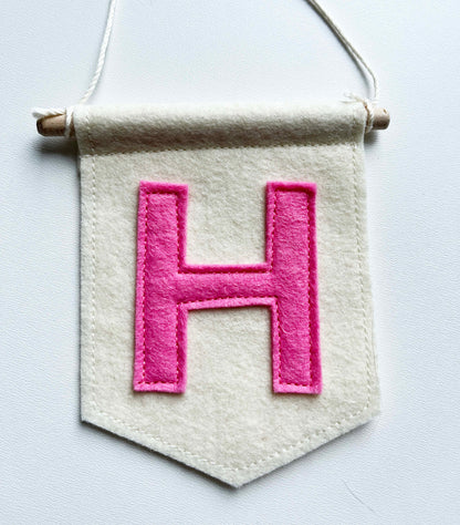 Mini Felt Initial Christmas Ornament