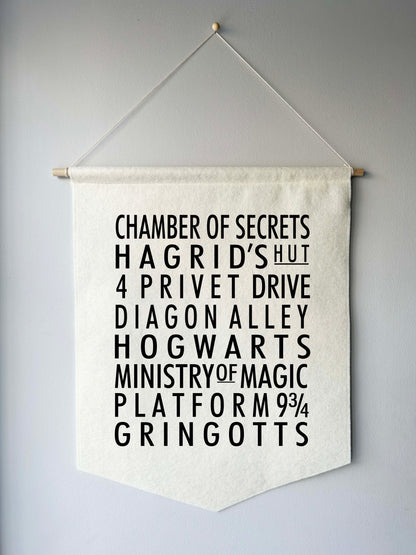 Harry Potter Bus Roll Wall Hanging - Felt Banner