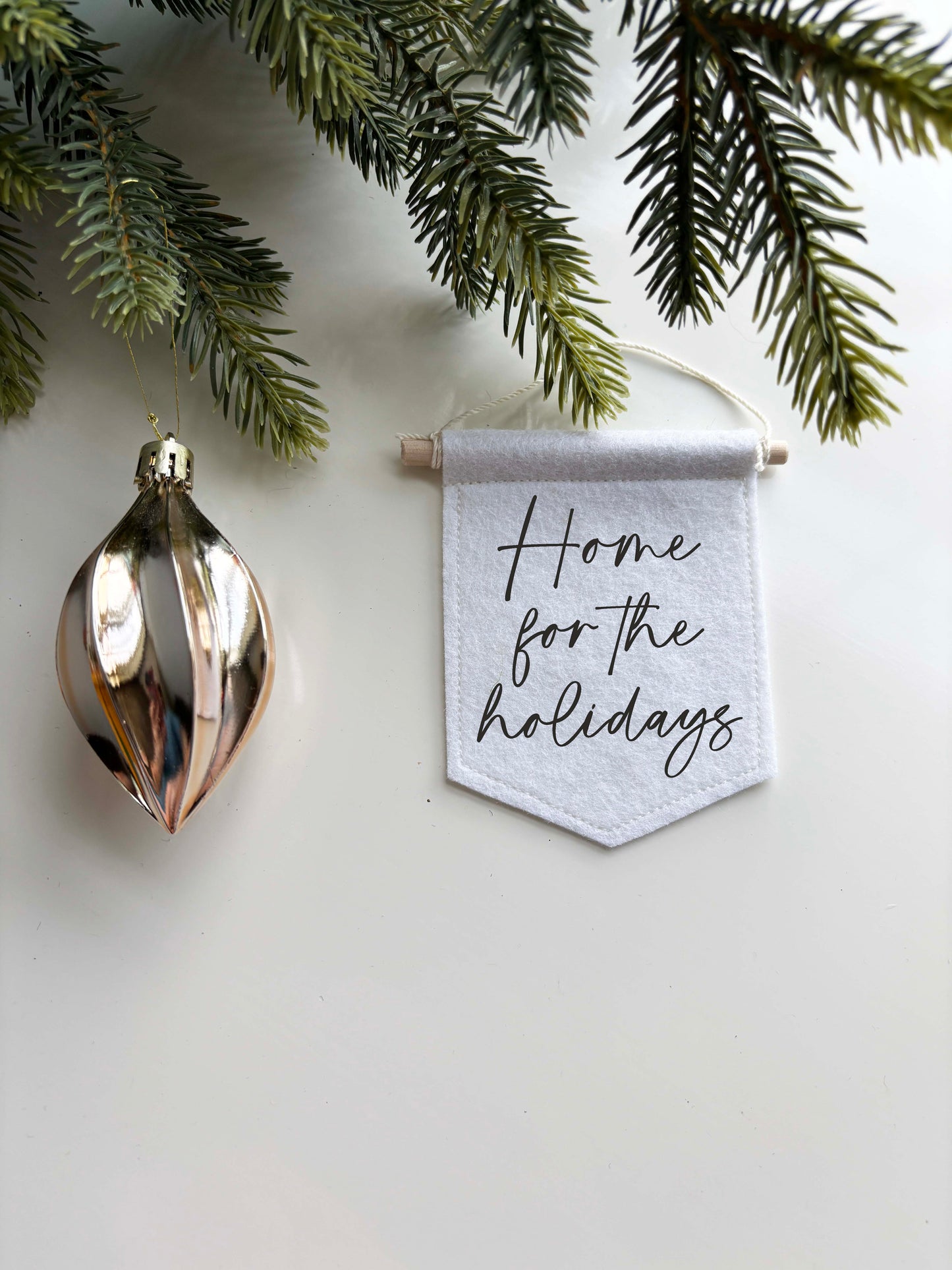 Home For The Holidays - Christmas Tree Ornament Banner
