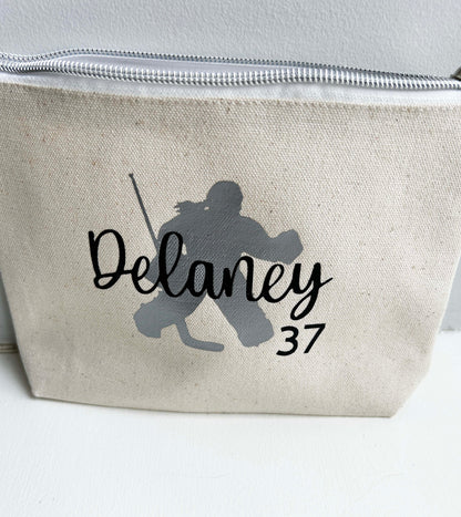 Ice Hockey Personalized Zipper Pouch