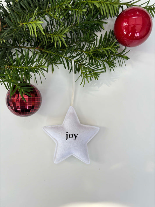 Joy Star - Felt Christmas Ornament