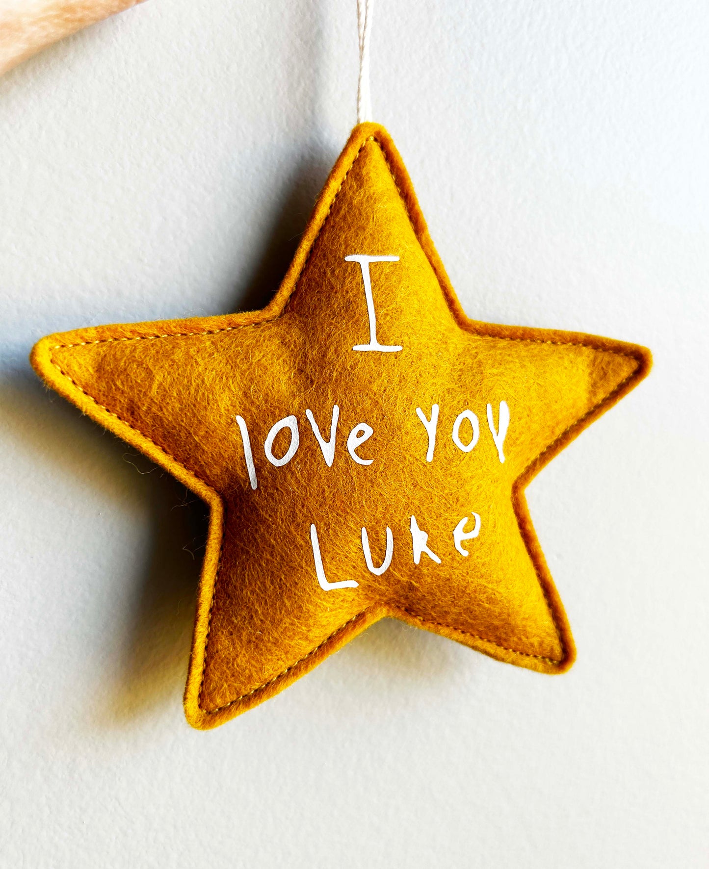 Handwriting Name Ornament - Felt Star