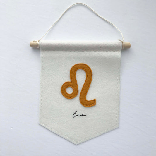 Leo Felt Banner - Astrological Sign