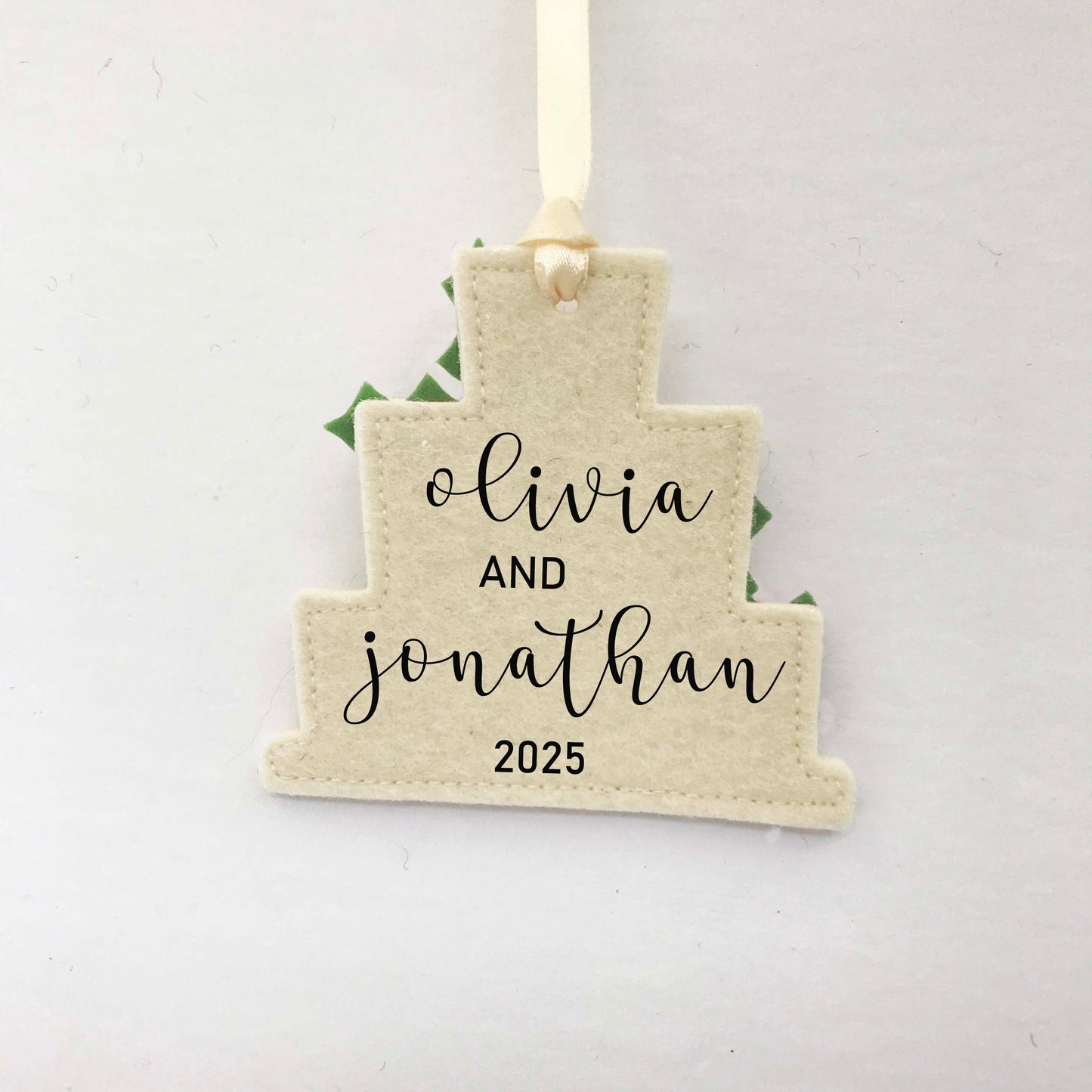 Merry and Married Holly Ornament