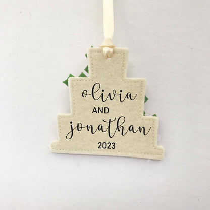 Merry and Married Holly Ornament