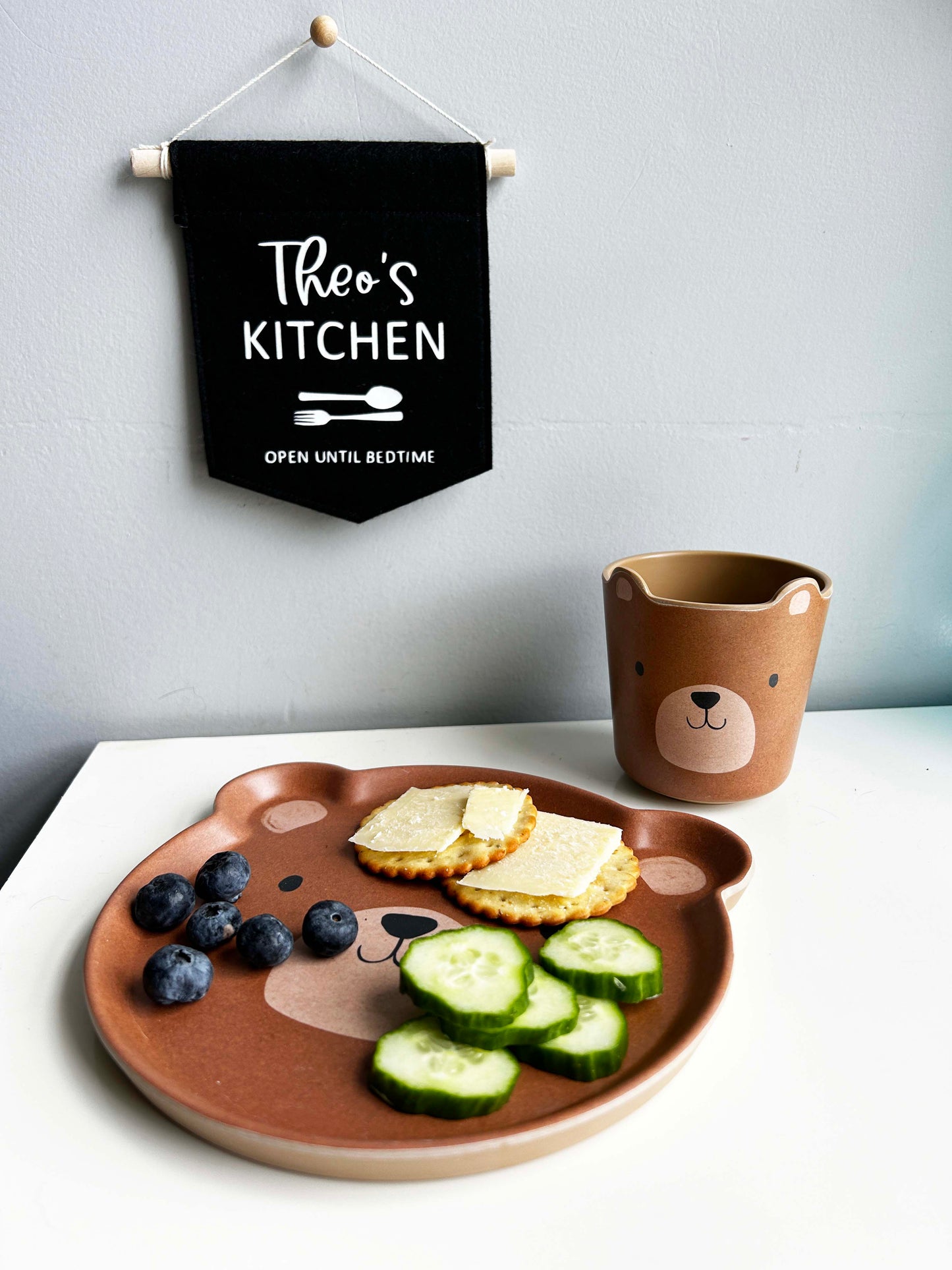 Kitchen Open Until Bedtime - Personalized Mini Felt Banner