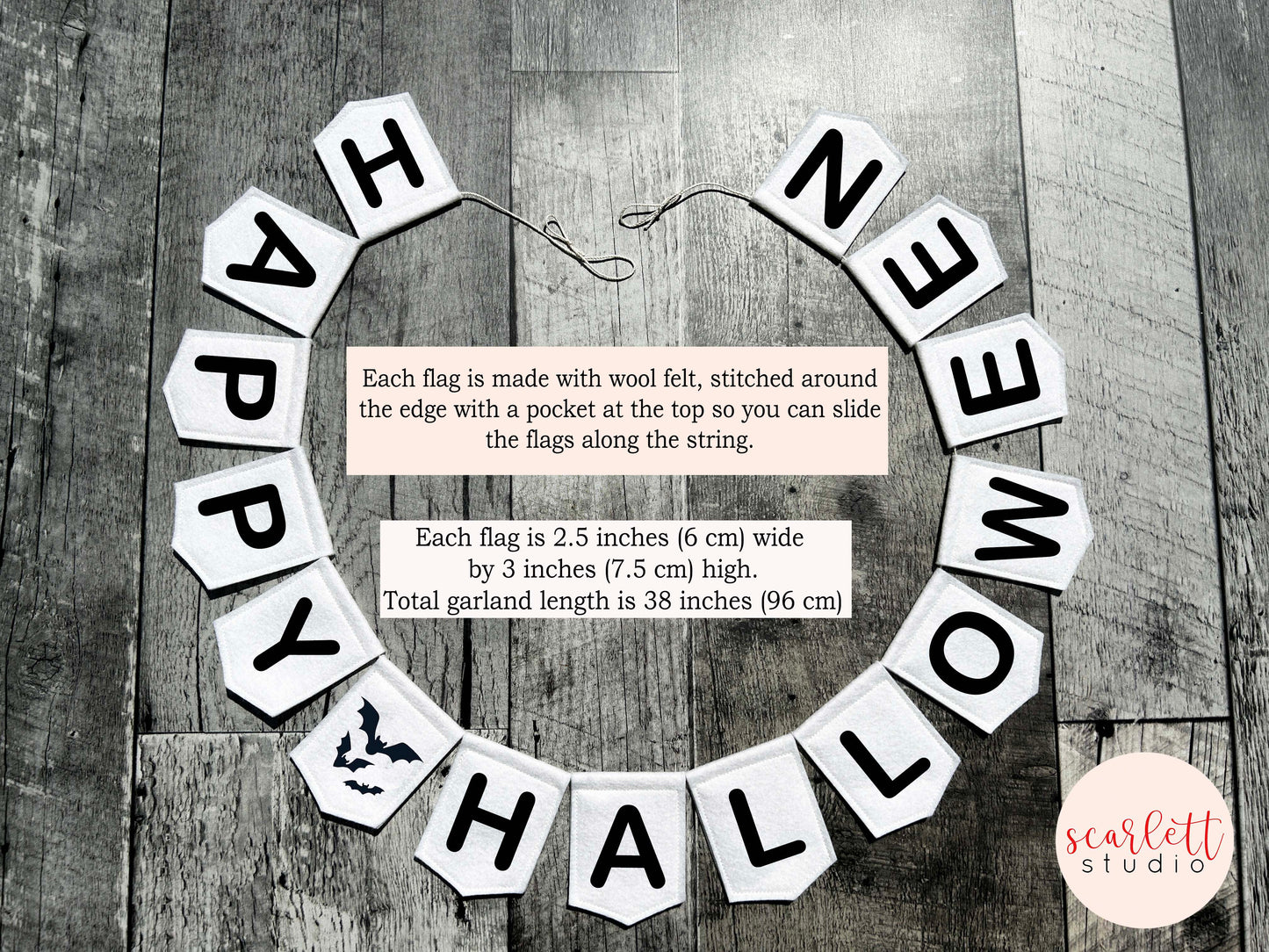 Happy Halloween Felt Bunting - Batty