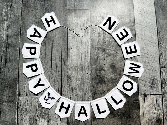 Happy Halloween Felt Bunting - Batty