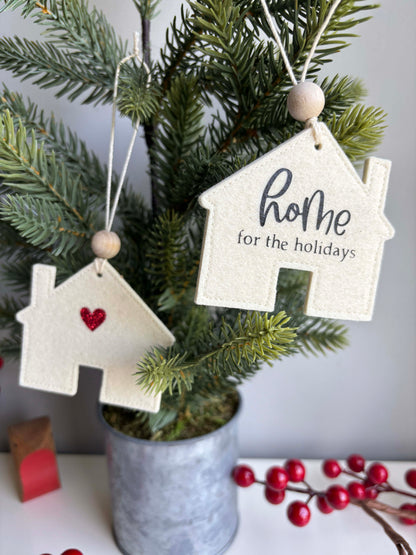 Wool Felt House Ornament