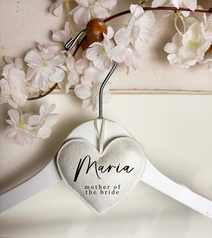 Personalized Wedding Party Heart Hanger Tag