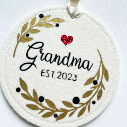 New Grandparent Felt Ornament