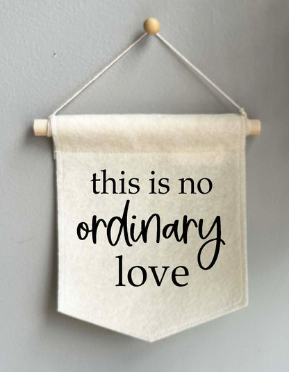 This Is No Ordinary Love - Felt Banner