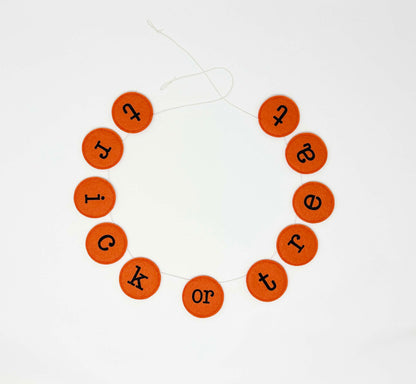 Trick or Treat Felt Bunting - Halloween Decor
