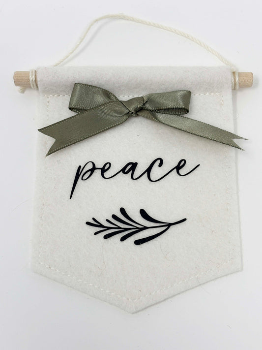 Peace - Christmas Tree Ornament Banner