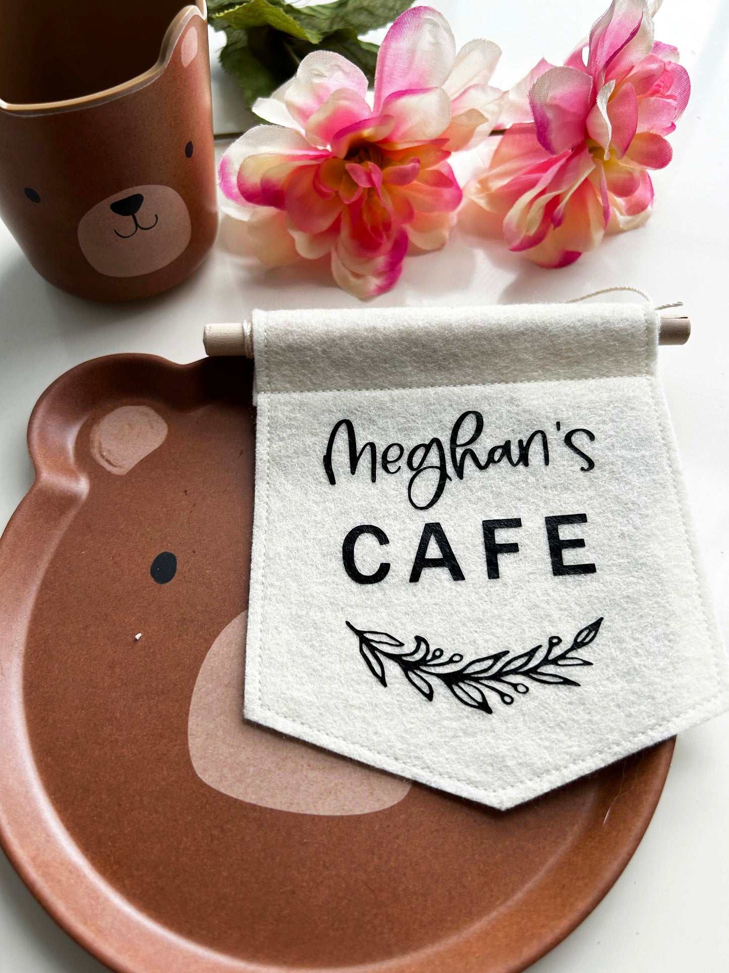 Cafe - Personalized Mini Felt Banner