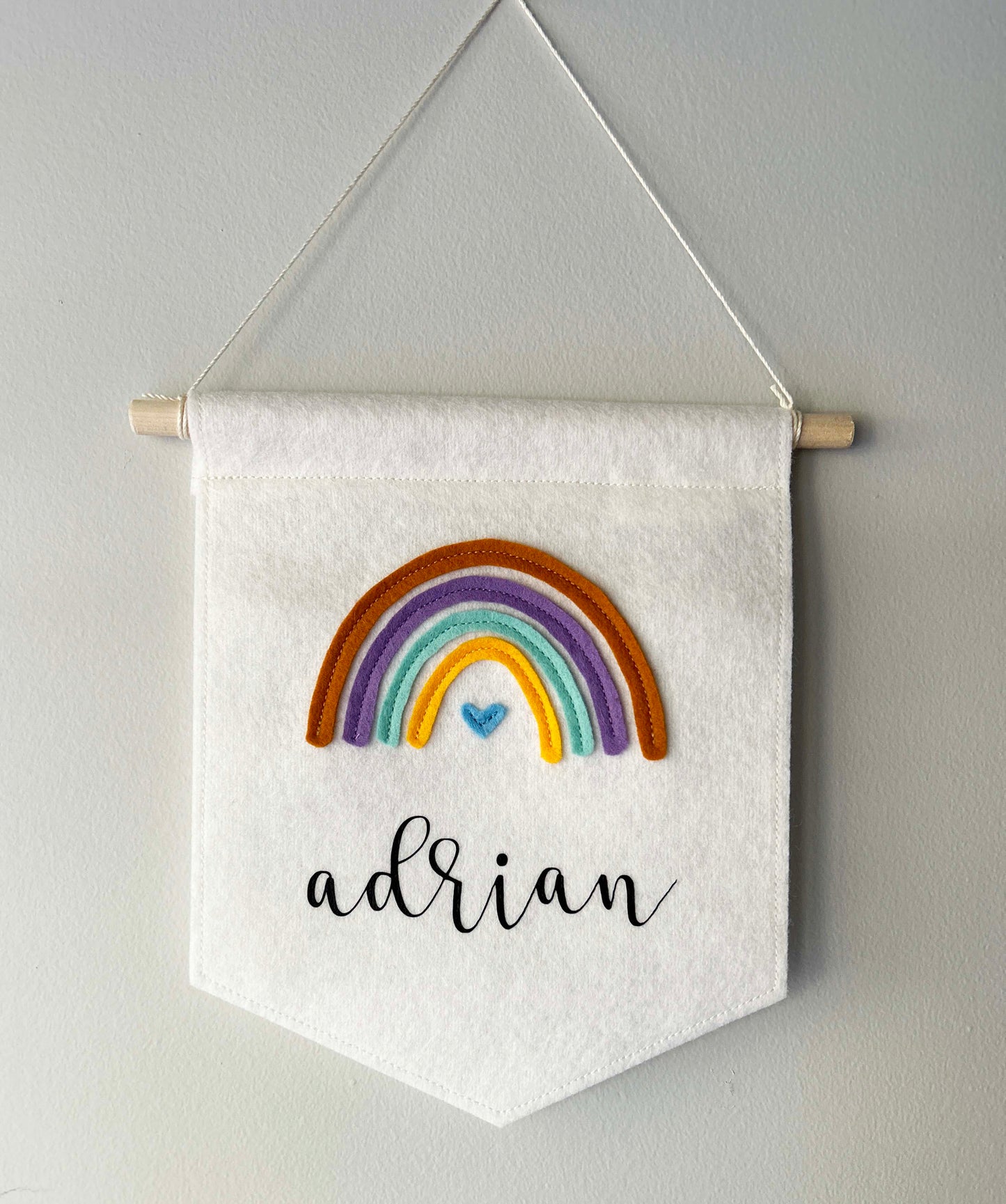 Felt Rainbow Nursery Banner