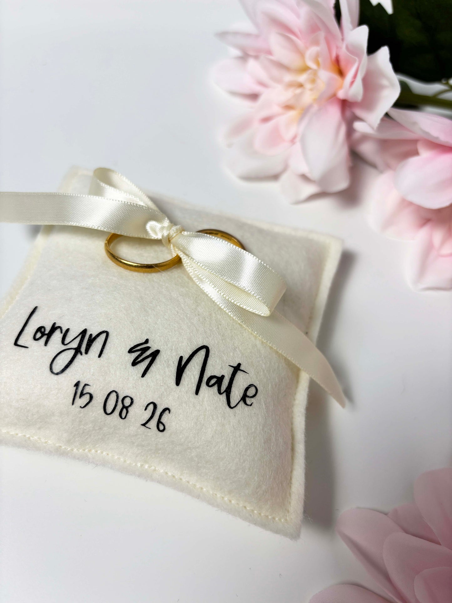 Ring Bearer Pillow - Personalized wedding ring cushion