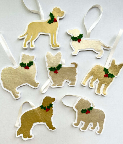 Personalized Dog Breed Ornament - Felt Christmas Decoration