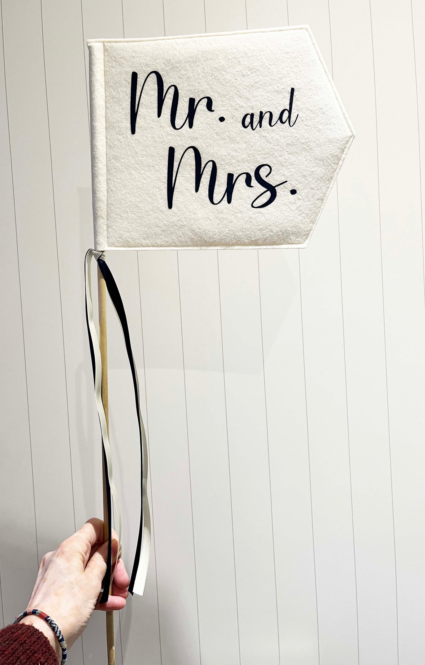 Mr and Mrs Wedding Pennant Flag