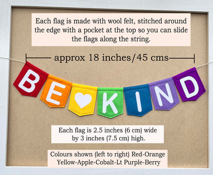 Be Kind Mini Felt Garland - Playroom/Classroom Decor