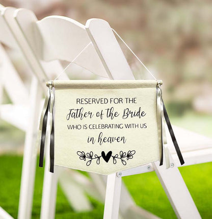 Personalized Reserved Seat Wedding Sign/Banner - Loved Ones Celebrating In Heaven