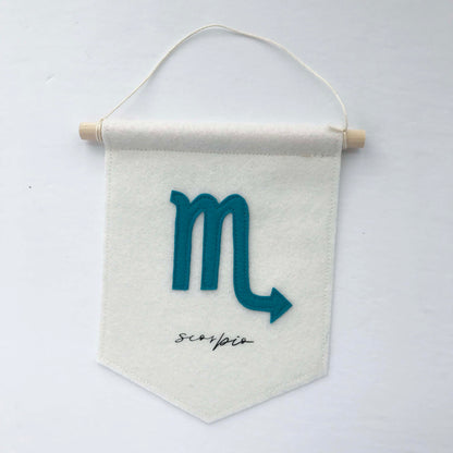 Scorpio Felt Banner - Astrological Sign