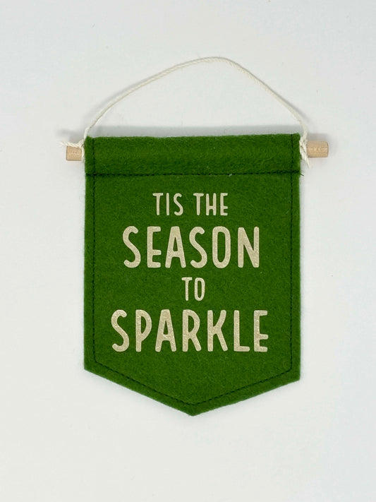 Tis The Season To Sparkle - Christmas Tree Ornament Banner