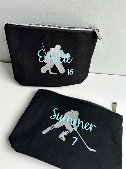 Ice Hockey Personalized Zipper Pouch