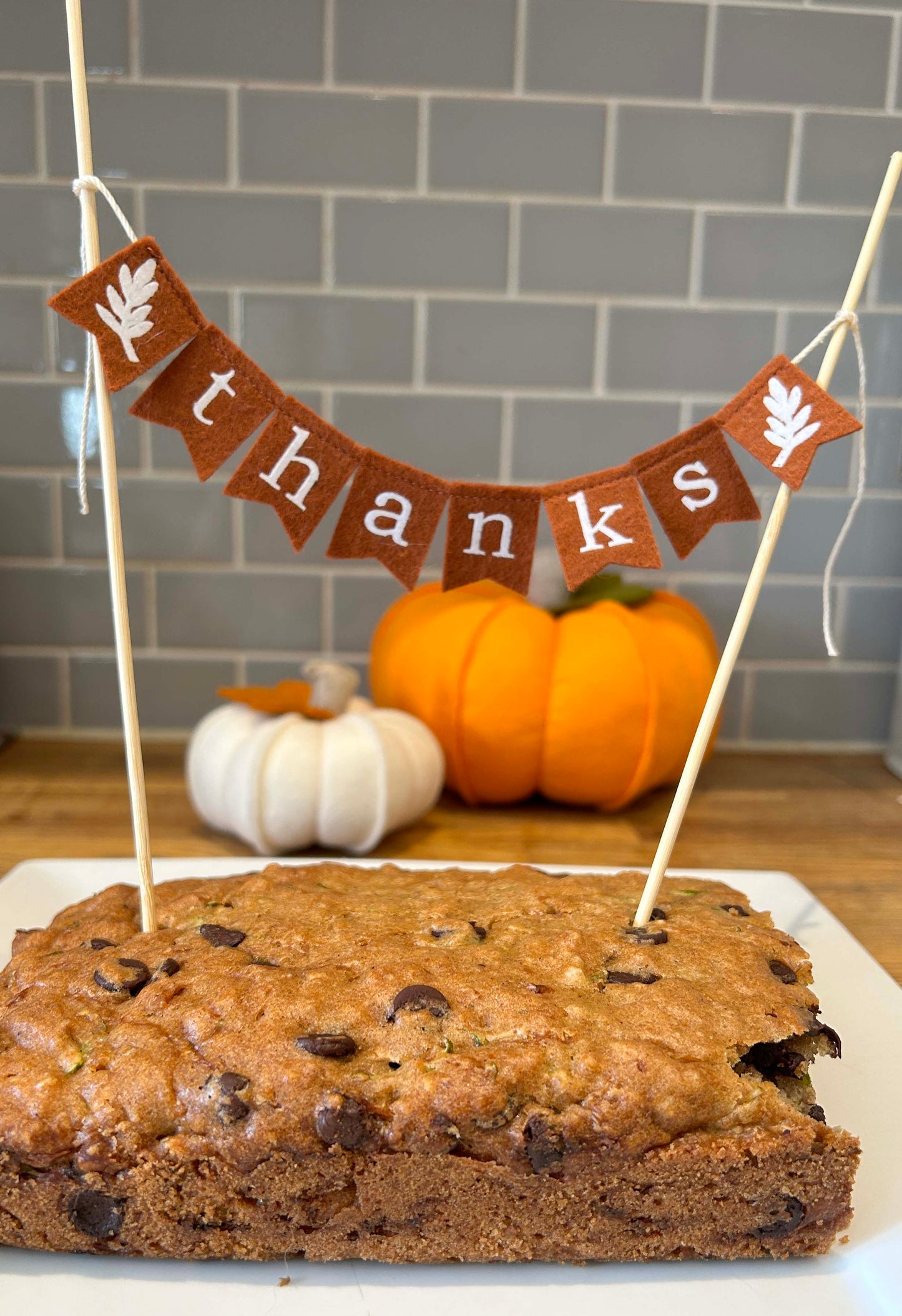 Thanksgiving Cake Topper - Felt Decoration