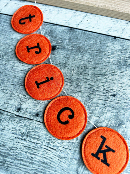 Trick or Treat Felt Bunting - Halloween Decor