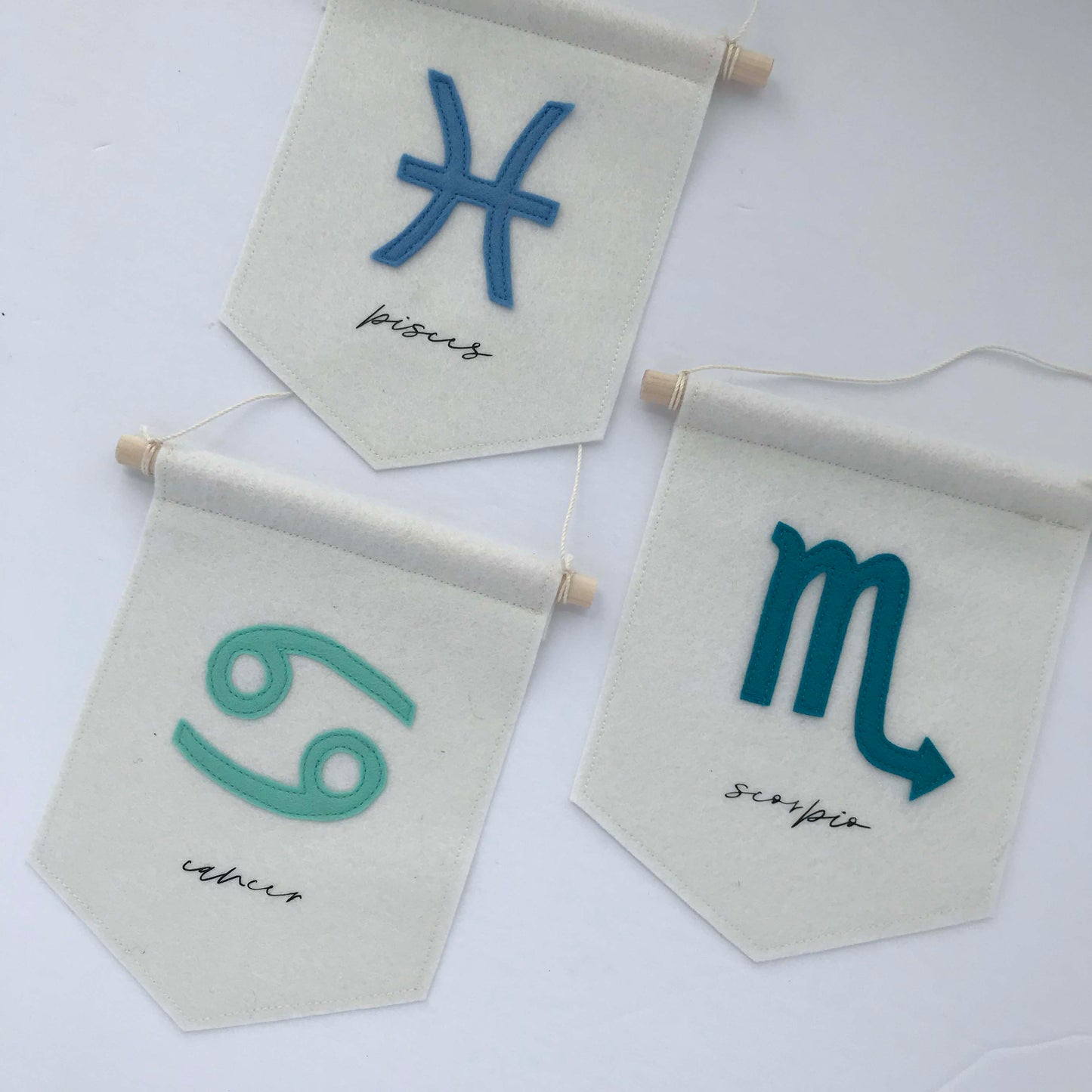 Pisces Felt Banner - Astrological Sign