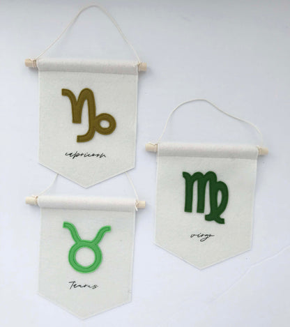 Virgo Felt Banner - Astrological Sign