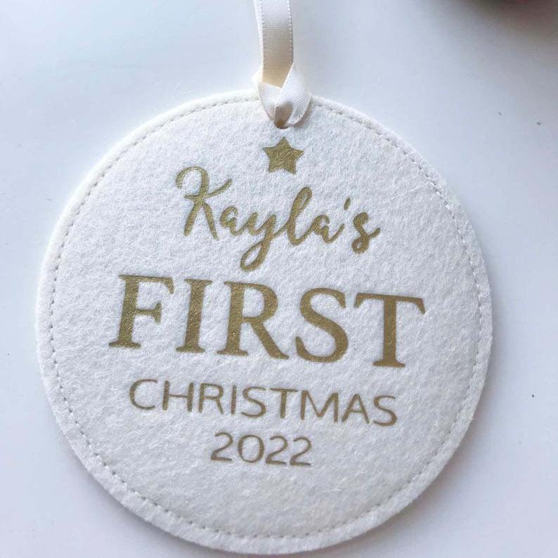 Baby's First Christmas Felt Ornament