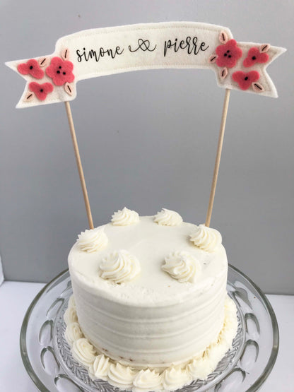 Custom Name Wedding Cake Topper